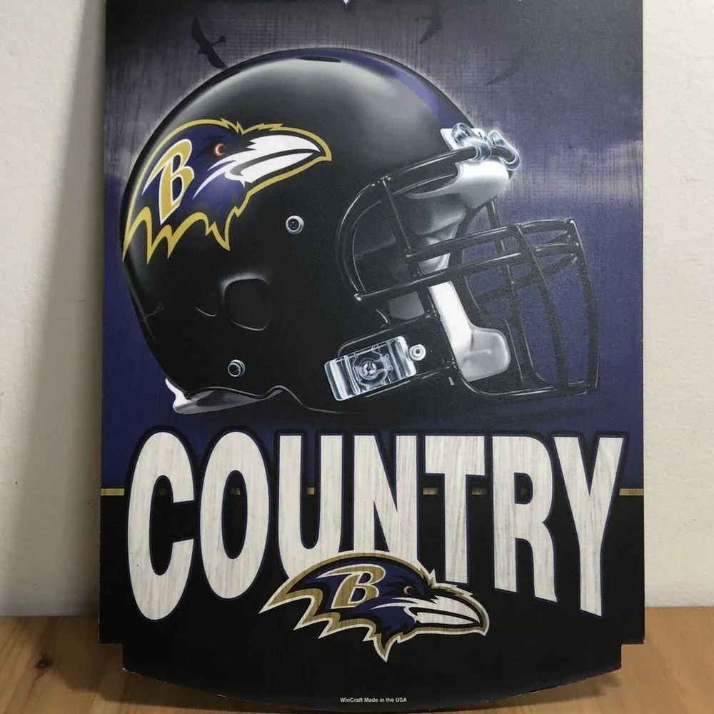 Baltimore Ravens Country NFL WinCraft Wooden Wall Decorative Sign 17